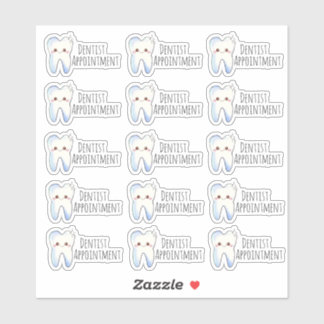 Dentist Appointment Tooth Sticker
