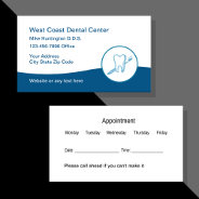 Dentist Appointment Two Side Business Cards at Zazzle