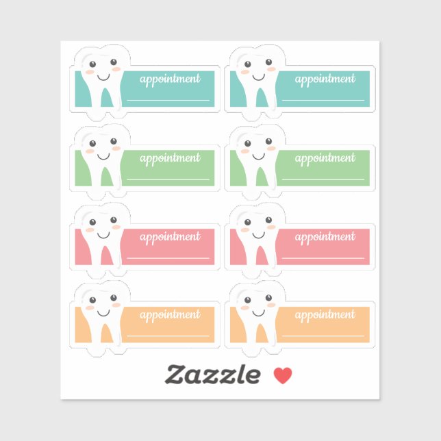 Dentist appontment planner sticker (Sheet)