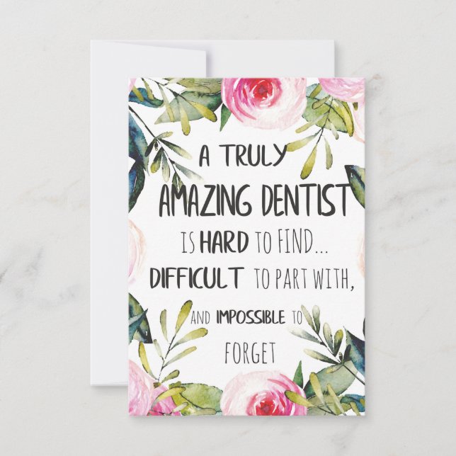 Dentist appreciation Doctor Thank you Gift Quote (Front)