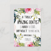 Dentist appreciation Doctor Thank you Gift Quote (Front/Back)