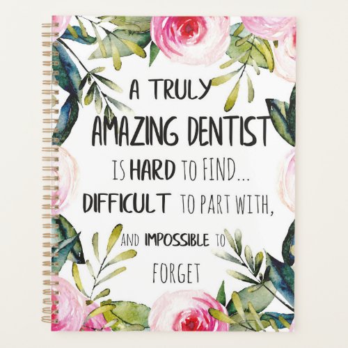 Dentist appreciation Doctor Thank you Gift Quote Planner