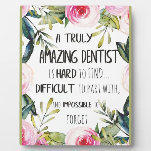 Dentist appreciation Doctor Thank you Gift Quote Plaque