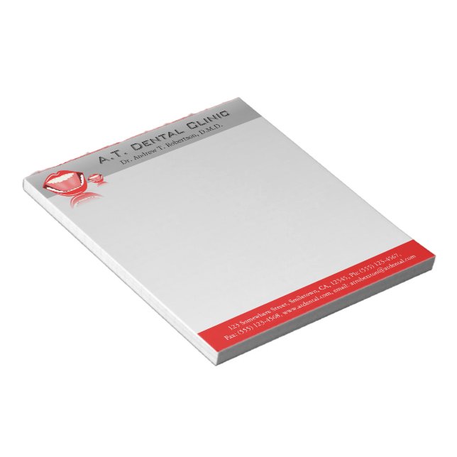 Dentist Big Mouth Small Dental Notepads (Angled)