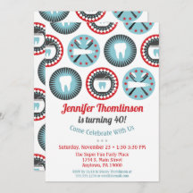 Dentist Birthday Invitation Dental Hygienist Party
