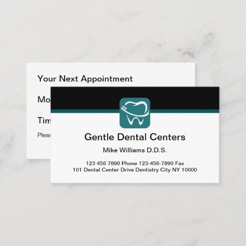 Dentist Budget Appointment Business Cards