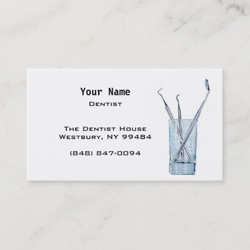 Customizable Dentist Business Card