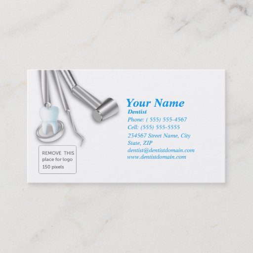 Customizable Dentist Business Card