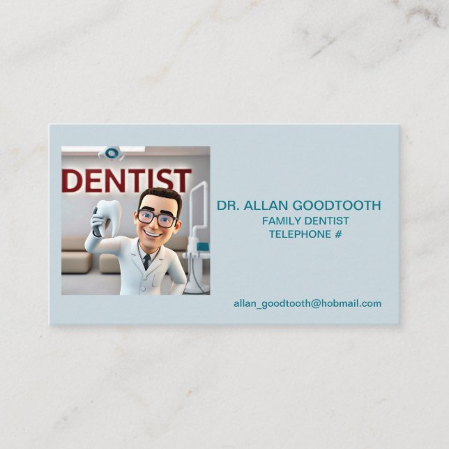 " DENTIST " BUSINESS CARD (Front)