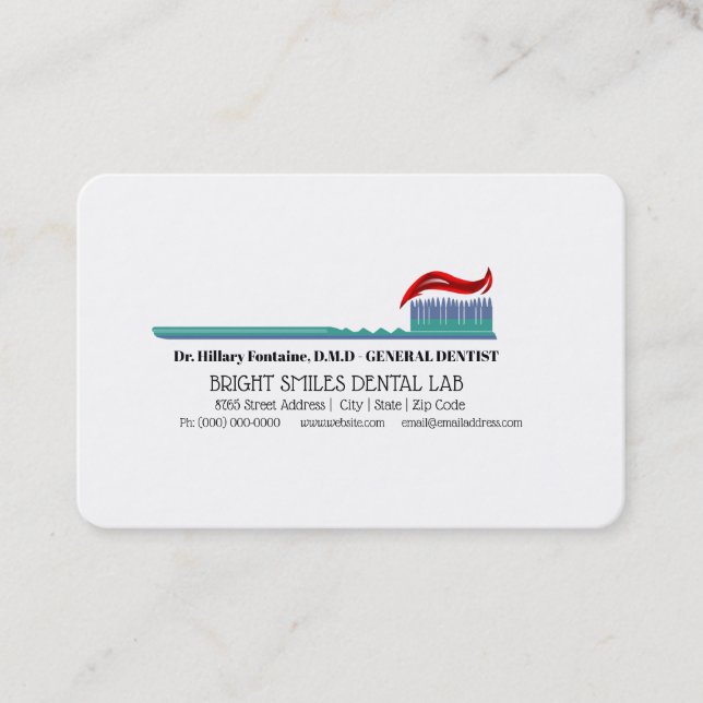 Dentist Business Card With Appointment Card (Front)