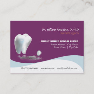 Dentist Business Card With Appointment Card