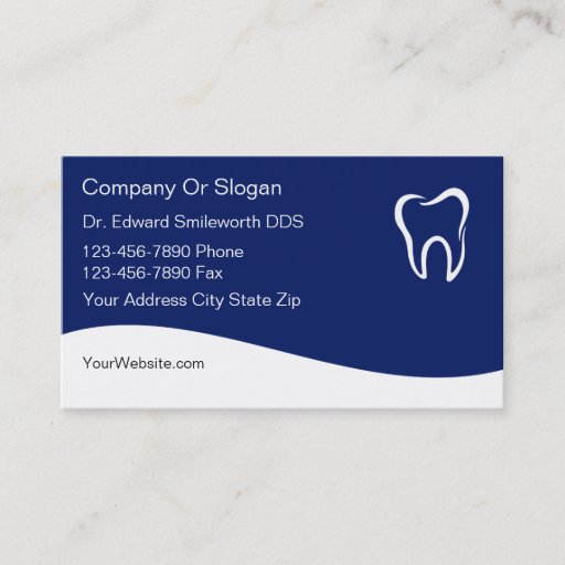Customizable Dentist Business Cards