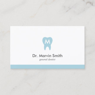 Dentist Business Cards Monogram Tooth Appointment