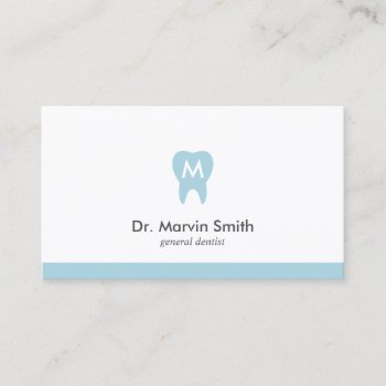 Dentist Business Cards Monogram Tooth Appointment by superdazzle at Zazzle
