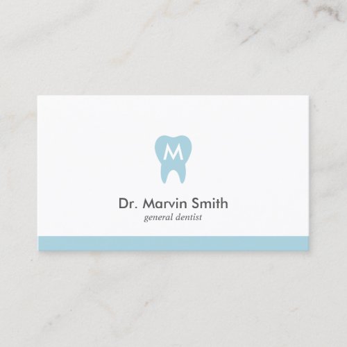 Dentist Business Cards Monogram Tooth Appointment