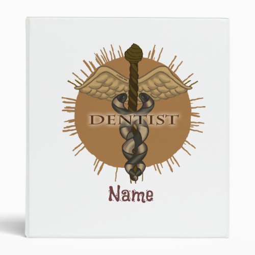 Dentist Caduceus binder