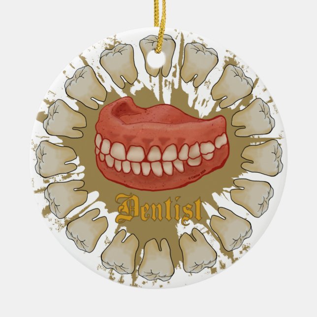 Dentist Ceramic Ornament (Front)