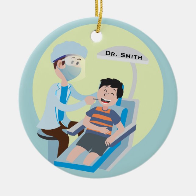 Dentist Ceramic Ornament (Front)