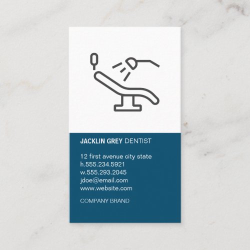 Dentist Chair and Tools Business Card