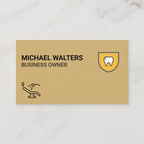 Dentist Chair  Tooth Logo Business Card