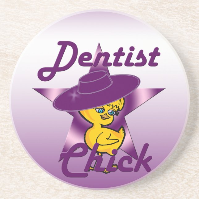 Dentist Chick #9 Drink Coaster (Front)