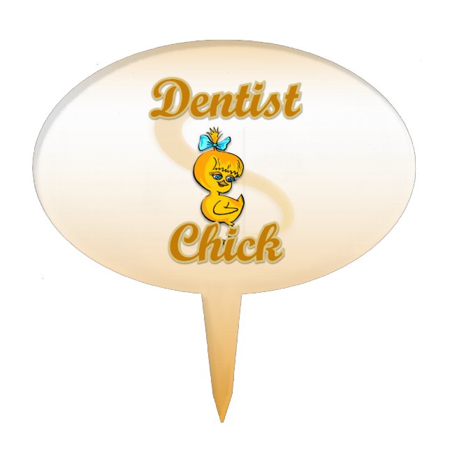 Dentist Chick Cake Topper (Front)