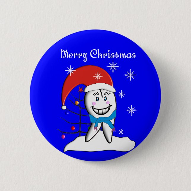 Dentist Christmas Cards and Gifts Button (Front)