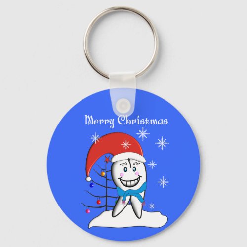 Dentist Christmas Cards and Gifts Keychain