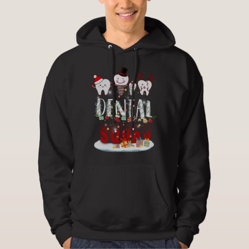 Dentist Christmas Dental Squad Funny Lights Hoodie