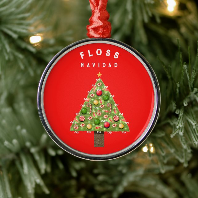 Dentist Christmas Gift Metal Ornament (Tree)