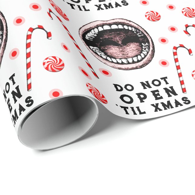 Dentist Christmas Holiday Gift Wrapping Paper (Roll Corner)