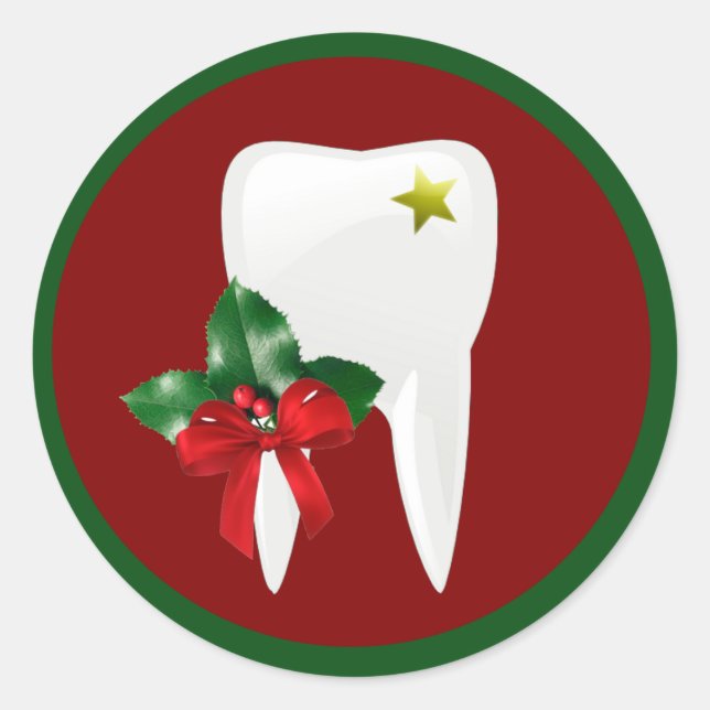 Dentist Christmas Sticker (Front)