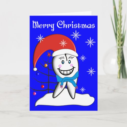 Dentist Christmas Toot CardsWith Tooth Decorations Holiday Card