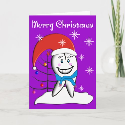 Dentist Christmas Toot CardsWith Tooth Decorations Holiday Card