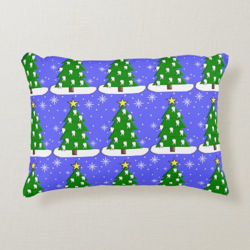 Dentist Christmas Tree  Accent Pillow