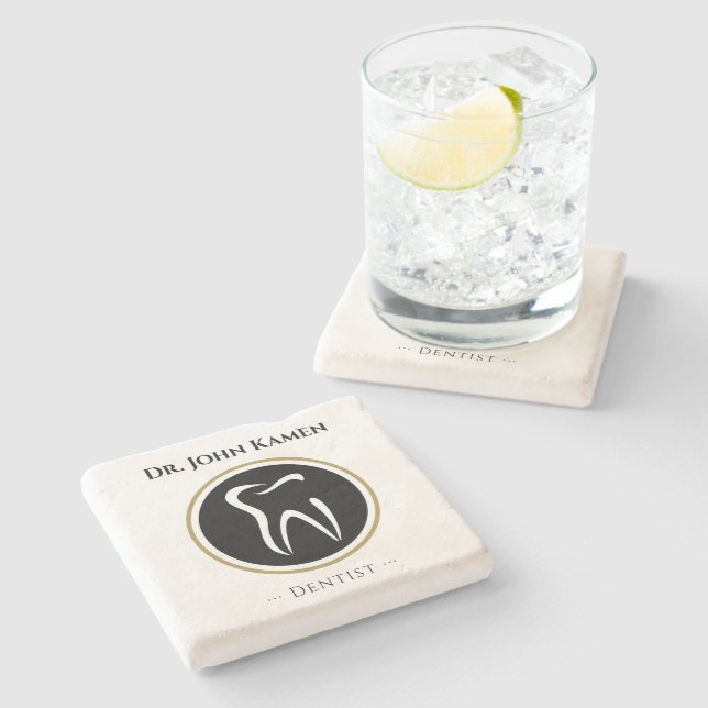 Dentist | Classy Stone Coaster (Side)