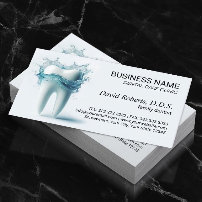 Dentist Clean Tooth Dental Office Appointment Card (Creator Uploaded)