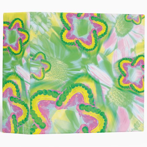 Dentist Colorful Teeth Flower Design Office Supply 3 Ring Binder