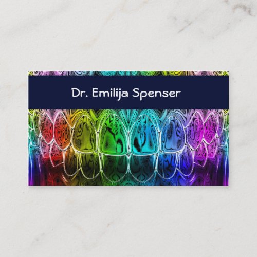 Dentist Colorul Teeth Business Card