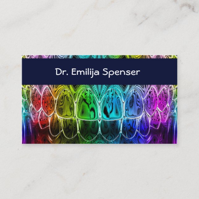 Dentist Colorul Teeth Business Card (Front)