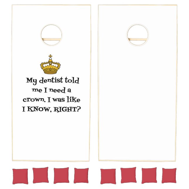 DENTIST CROWN CORNHOLE SET (Set)