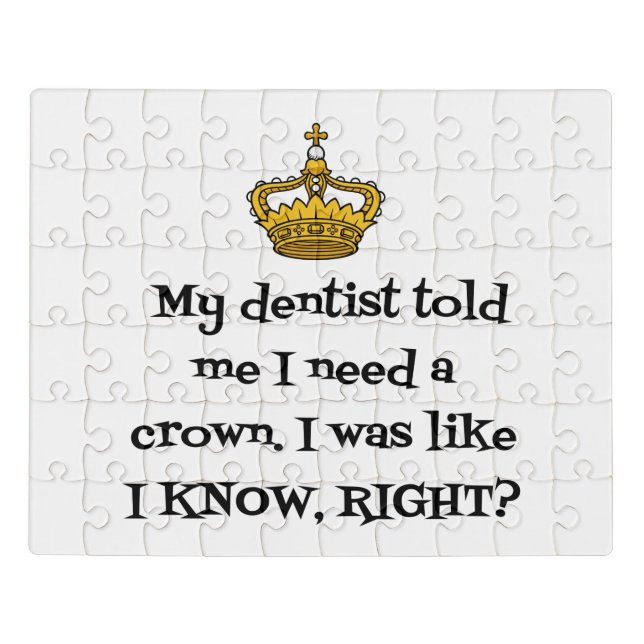 DENTIST CROWN JIGSAW PUZZLE (Puzzle Horizontal)