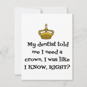 DENTIST CROWN THANK YOU CARD