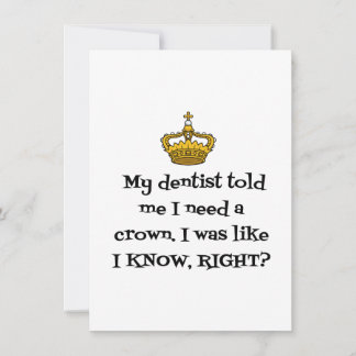DENTIST CROWN THANK YOU CARD