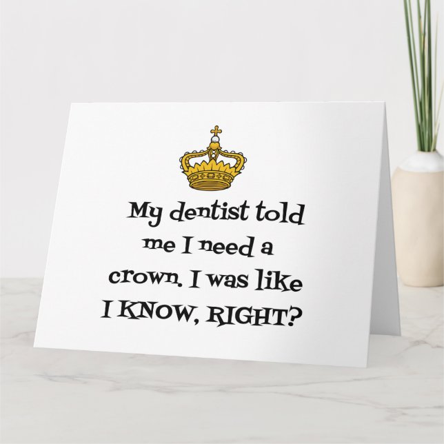 DENTIST CROWN THANK YOU CARD (Front)