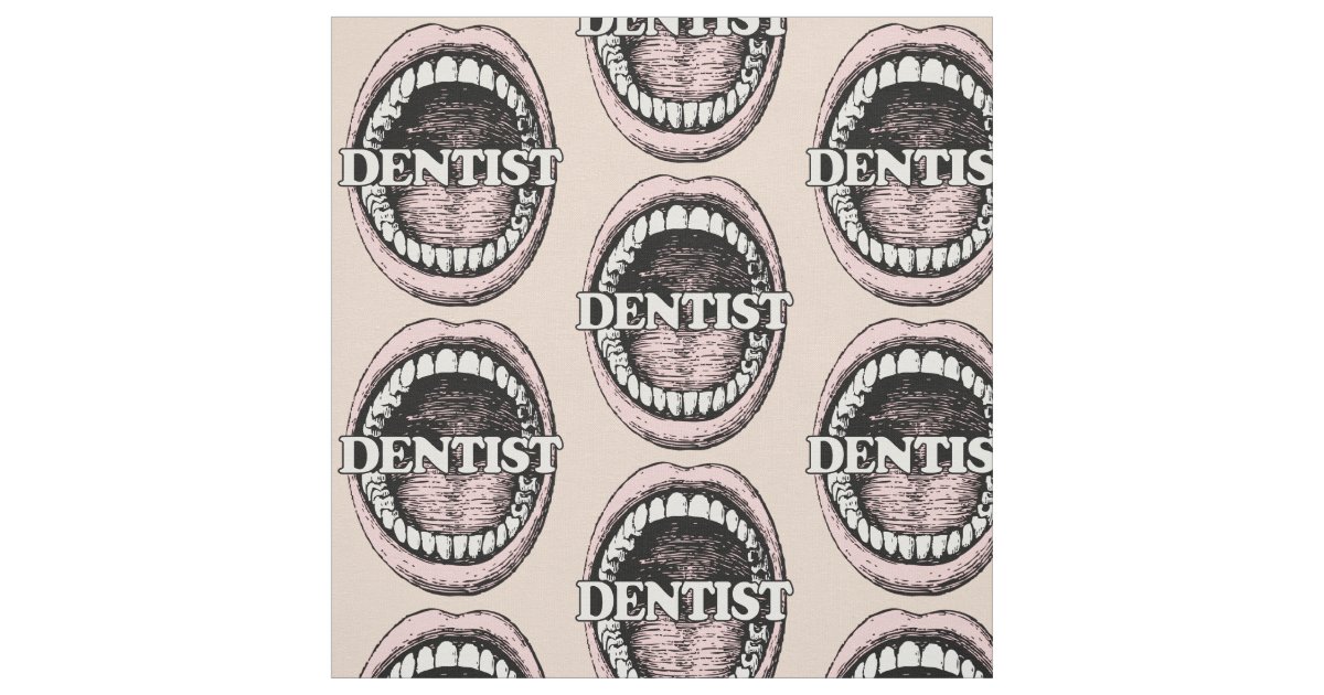 Dentist custom color fabric Zazzle