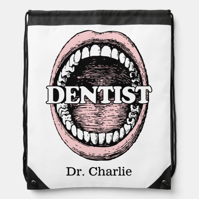 Dentist custom name backpack (Front)