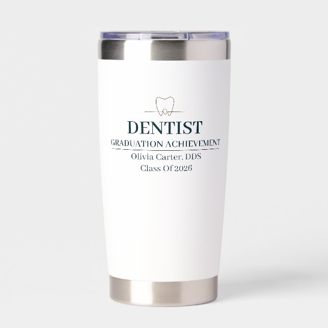 Dentist Custom Name Since Year Insulated Tumbler (Front)