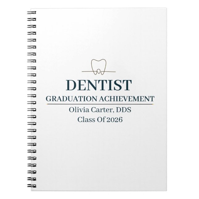 Dentist Custom Name Since Year Notebook (Front)