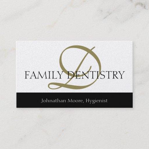 Customizable Dentist DDS Dental Office Oral Surgeon Script Business Card